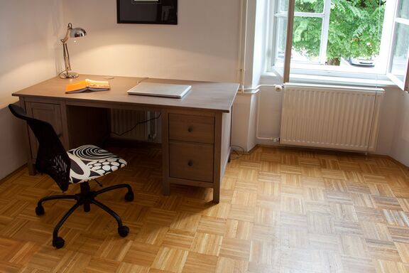 The working room at the Goga Literary Residency.