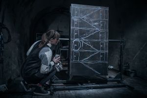 The staging of <i>Nekje drugje</i> (Somewhee else), a 'puppet' play for children that deals with the delicate subject of war, directed by <!--LINK'" 0:423-->, 2016