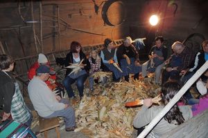 The traditional farmers' <i>Majenje turšce</i> taking place every autumn at the <!--LINK'" 0:884-->, 2015