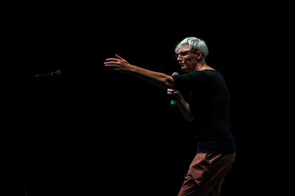 Slovenian comedian and actor Lucija Ćirović at the Panč Festival, Ljubljana 2022. Author: Črt Piksi