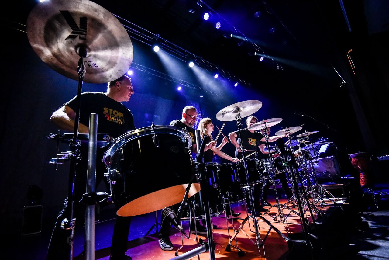 The percussion ensemble SToP Slovene Percussion Project at the 15th BUMfest, 2023.