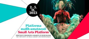 Small Arts Platform poster, 2023. Design: Špela Drašlar