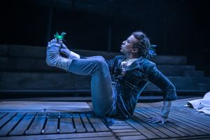 The staging of <i>Peter Pan</i>, the popular fairy tale staged as a play with dancing and singing. Inspired by the Noh Theatre, where the performers are passing on the role of narrator to each other, it was directed by <!--LINK'" 0:1115-->, 2016