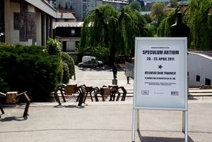 Posters announcing the <!--LINK'" 0:790--> in Trbovlje, 2011.