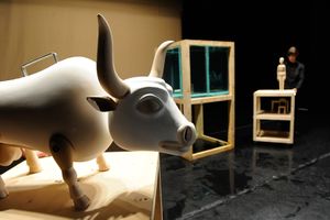 Queen Parsiphea, who makes love with the divine bull and gives birth to Minotaur: just one of the famous antique motives featured in <i>Prepovedane ljubezni</i> [Forbidden Loves] conceived by <!--LINK'" 0:1260-->, a director and artist. Produced by <!--LINK'" 0:1261--> and <!--LINK'" 0:1262--> in 2009.