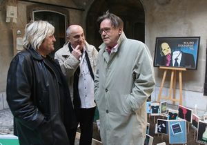 Opening of graphic design exhibition <i>Najboljše iz Vojvodine</i> [Best of Vojvodine] at Atrium of <!--LINK'" 0:1182--> (Ljubljana Town Hall), 2008