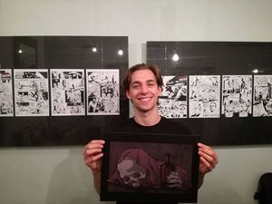 Tilen Javornik, <!--LINK'" 0:116--> open call winner 2016, during the opening of the Festival in 2017.