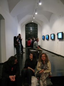 <i>Videospotting</i> is regular programme of surveys or thematic programmes of Slovene video art curated by <!--LINK'" 0:368-->'s curators, here shown at <!--LINK'" 0:369-->, 2009