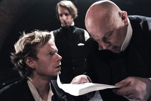 The <!--LINK'" 0:933--> adaptation of Dostoyevsky's <i>Zločin in kazen</i> [Crime and punishment] was directed by <!--LINK'" 0:934-->. With <!--LINK'" 0:935--> as Raskolnikov, the show premièred in 2009.
