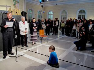 <i>100 Years of the Slovenian Puppetry Art</i> exhibition at the entrance hall of the <!--LINK'" 0:221-->, organised by the <!--LINK'" 0:222-->, 2014