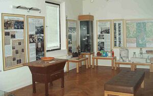 Artifacts from the Industrial collection, <!--LINK'" 0:624-->, documenting related industry that grew around the core business of mining, such as lime, glass, cement, brick, machining, chemical industry