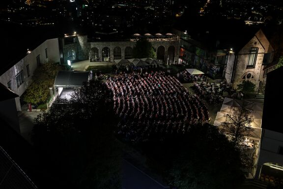 View of the Panč Festival venue at the Ljubljana Castle, 2022. Author: Črt Piksi