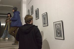 Opening of the exhibition <i>Encyclopedia Mythologica Slovenica</i> by Maja Poljanc at the 10th <!--LINK'" 0:370-->, 2023.