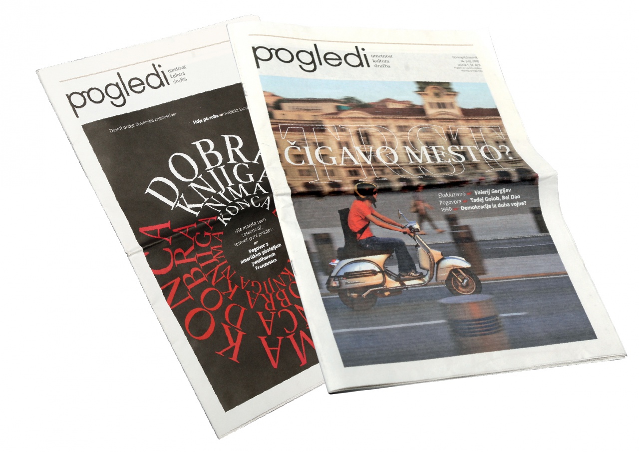 Pogledi Newspaper, established in 2010 as the only arts and culture periodical (printed fortnightly) in Slovenia
