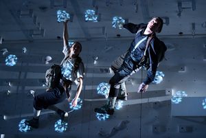 Still from <i>Pavla Nad Prepadom</i> [Pavla Above the Precipice], a play inspired by the life of mountain climber <!--LINK'" 0:283-->, with the text for the play was written by <!--LINK'" 0:284-->. First staged in 2013, the play was featured at <!--LINK'" 0:285--> in 2015 (called Prelet at that time).