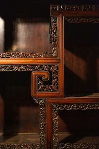 Detail of a piece of carved wooden furniture from China, Skušek Collection, <!--LINK'" 0:152-->.